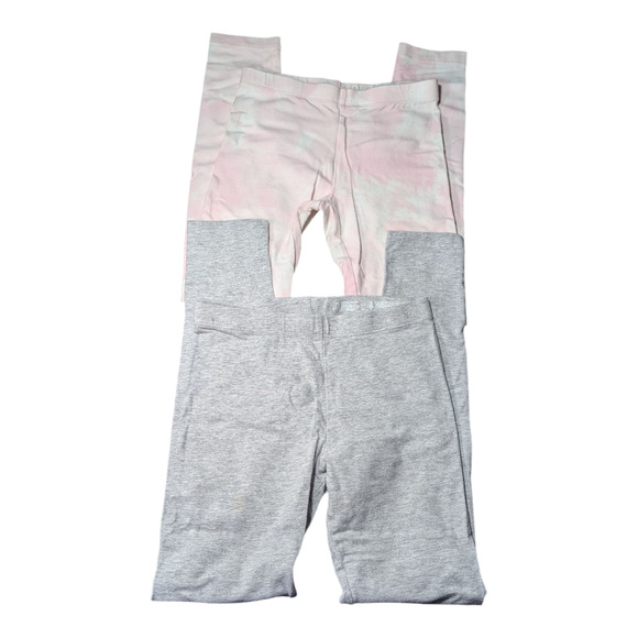 Wonder Nation-Set of 2 Leggings Girls - Grey /Pink - Size M 7-8 - Picture 1 of 12
